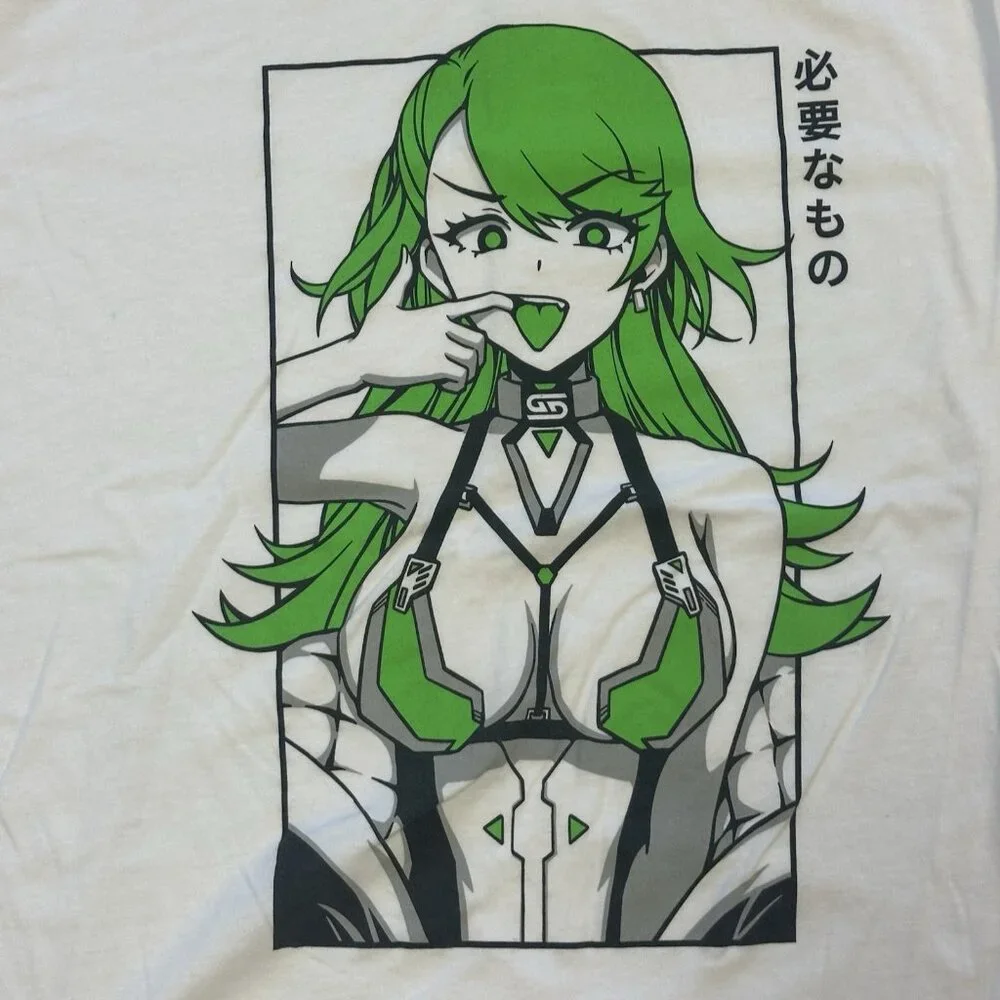 GAMERSUPPS WAIFU SHIRT -‎ Green Cyber Waifu Sz 3XL